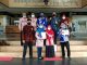 Foto bersama Pengelola Perpustakaan Banyurejo di Grhatama Pustaka selepas menerima Penghargaan Juara 1 Lomba Perpustakaan Kaluarahan Tingkat DIY Tahun 2021