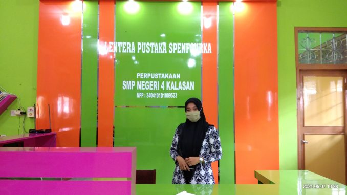 Ruang layanan Perpustakaan 'LENTERA PUSTAKA SPENFOURKA" SMPN 4 Kalasan